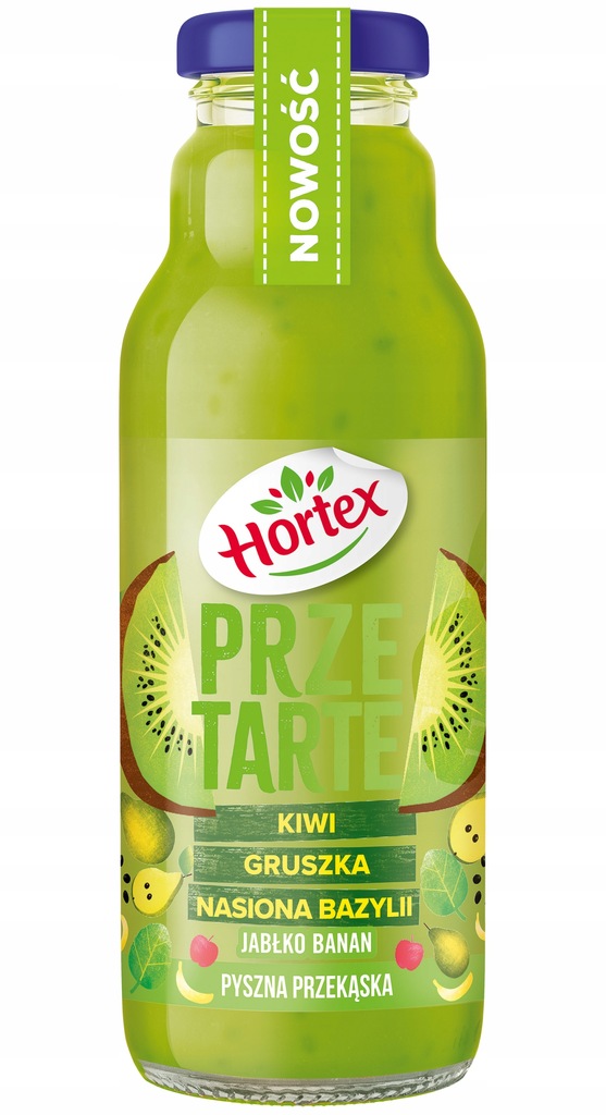 Smoothie Hortex kiwi, hruška, semená bazálky