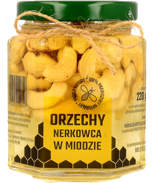 Kešu orechy v nektárovom mede 220g