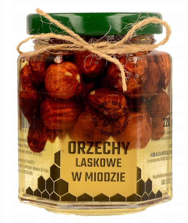 Lieskové orechy v nektárovom mede 220g