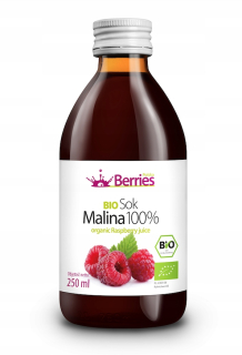 BIO Malinová šťava 100%, 250ml, Berries
